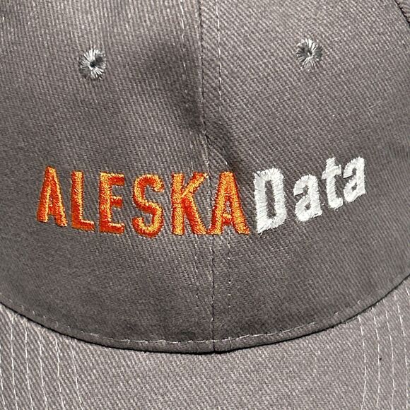 Aleska Data Men's Hat Adjustable Strap Ball Cap Baseball Gray Orange White - Picture 4 of 8
